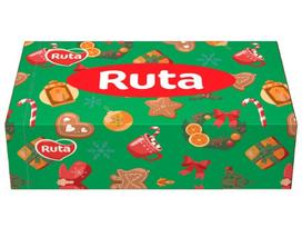 Kosmetinės servetėlės RUTA, 150 vnt., 2 sluoks., kalėdinėje dėžutėje