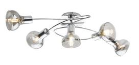 Pakabinamas šviestuvas GLOBO Lothar, E14, 5 x 40W, 230V, chromo spalvos, dūmų spalvos stiklas, 624 x