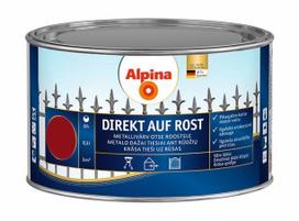 Antikoroziniai dažai ALPINA Direkt Auf Rost, 0,3 l, vyno raudonumo