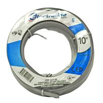 Kompiuterinis kabelis ELECTRALINE CAT5E/FTP(CU), ekranuotas, viengyslis, varinis, pilkos spalvos, 14