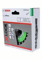 Vielinis šlifavimo diskas BOSCH X-Lock, pintos vielos, nerūdijančiojo 115 mm, 0,5 mm