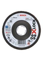Gaubtas žiedlapinis diskas BOSCH X-Lock, D 125 mm, K 80, lenktas