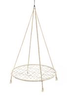 Pakabinamos sūpynės H90, skersmuo: 100cm, spalva:  balta, sudėtis: medvilnė