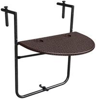 Pakabinamas pusapvalis stalas NOVELLY HOME BY-60R, 3 x 60 x 4,5, plastikas + plienas, rudos sp., apk