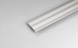 Aliumininė grindų juostelė ARCANSAS 025G3/90, 1800 x 42 mm, reguliuojamas aukštis 6-10 mm, anoduotas