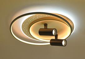 Lubinis LED šviestuvas BALTIK GAISMA Mx55761/500, 58W x 2, 3000-6500K, dimeriuojamas, su pultu, juod