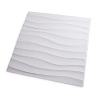 PVC 3D sienų lakštas WAKSLINE Hm3D-111, spl. balta, 500x500x10 mm