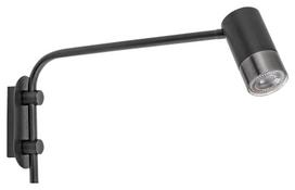 Kryptinis šviestuvas RABALUX Zircon, GU10, 1 x 5W, 230V, IP20, metalinis, matinės juodos / metalo sp