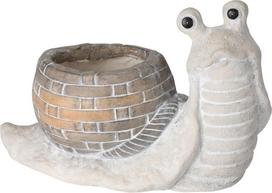 Vazonas SRAIGĖ, pilka su ruda sp., 40 x 23 x 26,5 cm.
