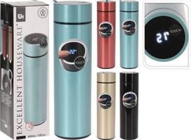 Termo butelis su termometru, 450 ml, 4 skirtingos sp.