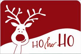 Durų kilimėlis RICCO Xmas Ho Ho Ho, 40 x 60 cm, 100% poliesteris, 870-006