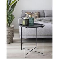 Apvalus surenkamas stalelis NOVELLY HOME D-47, metalinis, juodos sp.