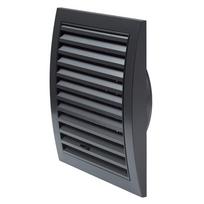 Ventiliacinės grotelės EUROPLAST, plastikinės, 190 x 190 mm, d125 mm, reguliuojamos, antracitas, ND1