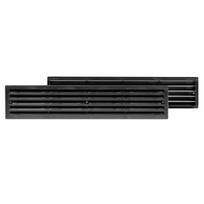 Ventiliacinės grotelės EUROPLAST VR459M, 450 x 92, plastikinės, durims, juodos spalvos