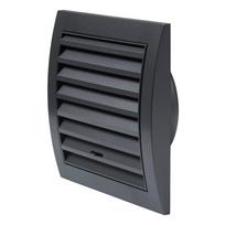 Ventiliacinės grotelės EUROPLAST, 148 x 153 mm, d100 mm, reguliuojamos, plastikinės, antracitas, ND1