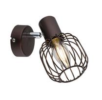 Kryptinis šviestuvas GLOBO Akin, E14, 1 x 40W, 230V, metalo bronza, chromas, 90 x 150 x 150 mm, 5480