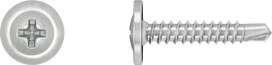 Savigręžiai praplatinta galva cink. su grąžt. LAMIDA, 4,2 x 32 mm, 25 vnt., PH2
