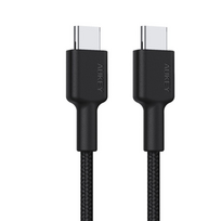 Įkrovimo laidas AUKEY, USB-C į USB-C, minkštas kabelis, ilgis 1m, 100W, USB2.0, juodos sp., EU001-LL