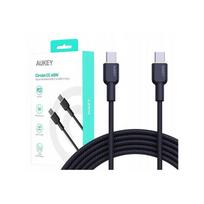 Įkrovimo laidas AUKEY, USB-C į USB-C, pintas kabelis, ilgis 1m, 60W/480Mbps, juodos sp., EU001-LLTSN
