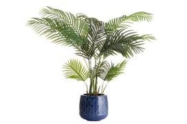 Keraminis lauko vazonas 4Living Trento, mėlynos sp., 26,5 x 26,5 x 24 cm.
