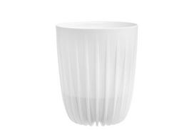 Plastikinis lauko vazonas 4Living Mira, baltos sp., 30 x 30 x 36 cm.