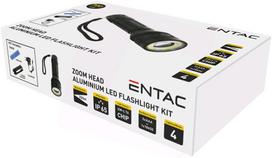 LED žibintuvėlis ENTAC En-4986, 8W, 700 lm, IP65, atstumas 200 m, pakraunamas, 1 x 18650/3xAAA eleme