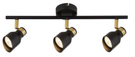 Kryptinis šviestuvas RABALUX Lilou 73049, GU10 3x MAX 25W, skermuo 55 mm, IP20, 230V, 50Hz, aukso sp