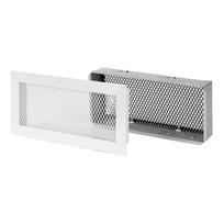 Židinio grotelė EUROPLAST, 300 x 150 MRK3015S Baltos spalvos, su rėmeliu ir sietu