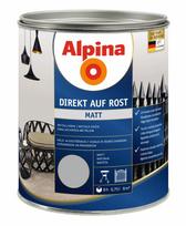 Antikoroziniai dažai ALPINA Direkt Auf Rost, Matiniai, šviesiai pilkos spalvos, RAL7001, 0,75l