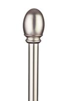 Užbaigimas karnizui STOL-KAR Owal, Metalinis karnizo užbaigimas OWAL. Skersmuo - 19mm. Spalva - mati