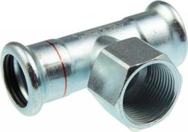 Presuojamas plieninis trišakis su vidiniu sriegiu KAN THERM, 22x1/2''x22mm, 6202834