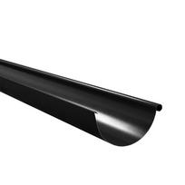 Latakas BILKA, ilgis 3000 mm, skersmuo 125 mm, juoda spalva, RAL9005
