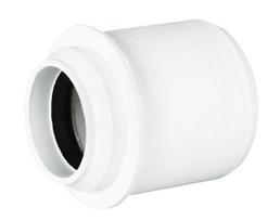Perėjimas, vidaus nuotekų AQUER PP, d50/40, žemas, balta sp.
