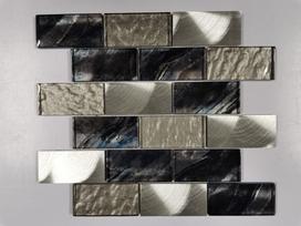Stiklo mozaika MONA MOSAICS Td21-306, 300 x 300 x 8 mm, 11 vnt./dėž., stiklo ir akmens mozaika, spl.