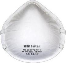 Respiratorius FFP2MB FILTER, NR D, be vožtuvo
