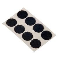 Tvirtinimo padukai FIX-O-MOLL, klijuojami, kabliukams, kilputėms, D20mm, 8vnt., juoda sp.
