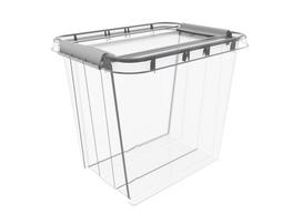 Daiktadėžė PLAST TEAM Pro Box, su dangčiu, skaidri, 39 x 43,5 x 51 cm, 53 l