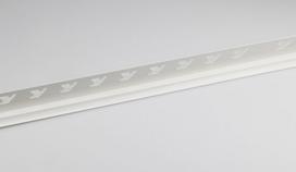 Kampas plytelėms ARCANSAS 081E/01, 2500 x 25 x 8 mm, plastikinis, vidinis, baltas, matinis