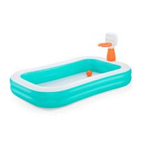 Pripučiamas baseinas su krepšinio stovu BESTWAY Dunk n' Splash, 636 l, 2,51x1,68x1,02 m, 54445