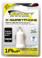 Automobilinė USB jungtis BOTTARI, išmaniesiems telefonams su LED apšvietimu 12V/24V 1AMP
