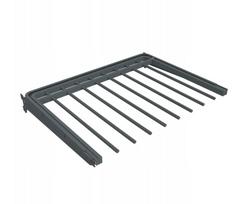 Ištraukiamas kelnių laikiklis INTEGRI, ARWJ SZ, su bėgeliais, spl. antracito, 570x435x25 mm, DMX 573