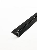 Kampas plytelėms ARCANSAS 061G/63, 2500 x 27 x 10 mm, aliuminis, juodos spalvos, šlifuotas