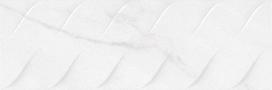 Plytelių keraminis dekoras CRISTACER Minerva Waves White, 25 x 75 cm, 1,120 m2/dėž., spalva balta