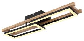 Pakabinamas LED šviestuvas GLOBO Illa, 20W, 230V, 3000K, 2100 lm, sukinėjasi, MDF tamsiai rudas medi