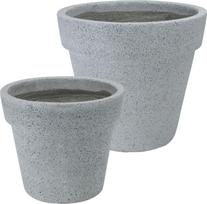Lauko vazonas, cementinis, pilkos sp., 45 x 45 x 40 cm.