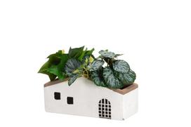 Lauko vazonas 4Living NAMAS, baltos sp., 24,5 x 10 x 12 cm.
