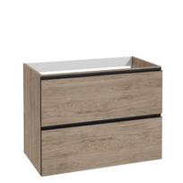Vonios spintelė DEFRA Lozano D80, 80 x 60 x 45 cm, apatinė, pakabinama, 2ST, "rockford" riešuto spal