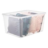 Daiktadėžė PLAST TEAM Basic Box, su dangčiu, skaidri, 78 x 40 x 57 cm, 134 l