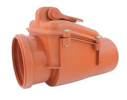 Atbulinis vožtuvas kanalizacijai AQUER, 110mm, oranžinė