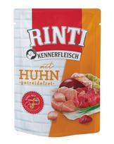 Konservuotas šunų ėdalas RINTI, su vištiena, maišelyje, 400g